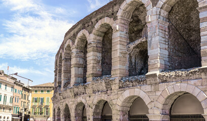 Arena di Verona, a roman amphitheatre, symbol of the city of verona (unesco world heritage site),...