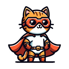 cartoon icon character cute cat hero
