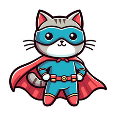 Obraz premium cartoon icon character cute cat hero