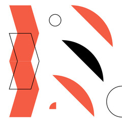 Abstract memphis geometric shape background