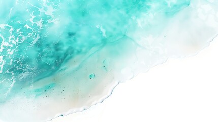 An ethereal composition where the turquoise sea dances with the white sands, creating an abstract and artistic coastal allure.