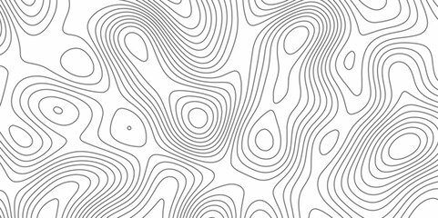 Modern Terrain topographic map. Mountain contour height lines background. paper texture Imitation of a geographical map shades. Black and white abstract background vector. 3D waves. Marble texture.