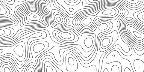 Modern Terrain topographic map. Mountain contour height lines background. paper texture Imitation of a geographical map shades. Black and white abstract background vector. 3D waves. Marble texture.