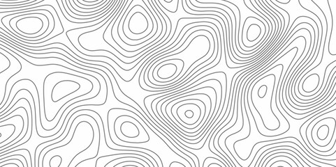 Modern Terrain topographic map. Mountain contour height lines background. paper texture Imitation of a geographical map shades. Black and white abstract background vector. 3D waves. Marble texture.