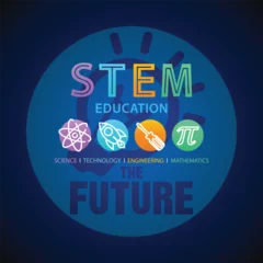 Fotobehang STEM Education Concept Logo. Science Technology Engineering Mathematics.  © arrow