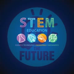 Fotobehang STEM Education Concept Logo. Science Technology Engineering Mathematics.  © arrow