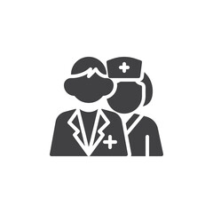 Doctor and Nurse vector icon