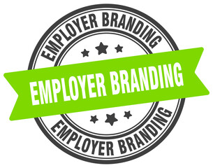 employer branding stamp. employer branding label on transparent background. round sign