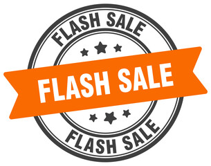 flash sale stamp. flash sale label on transparent background. round sign
