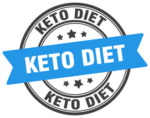 keto diet stamp. keto diet label on transparent background. round sign