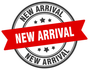 new arrival stamp. new arrival label on transparent background. round sign
