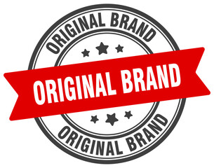original brand stamp. original brand label on transparent background. round sign