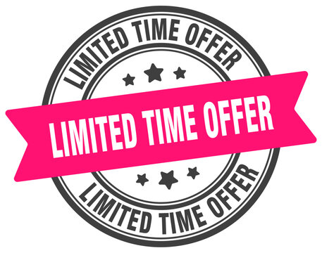 limited time offer stamp. limited time offer label on transparent background. round sign