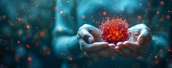 Harnessing the Body's Healing Power: Immunotherapy. Concept Immunotherapy, Cancer Treatment, Techniques, Benefits, Future Research - obrazy, fototapety, plakaty