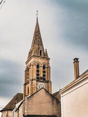 Fototapeta premium Street view of La Ferte-Alais in France