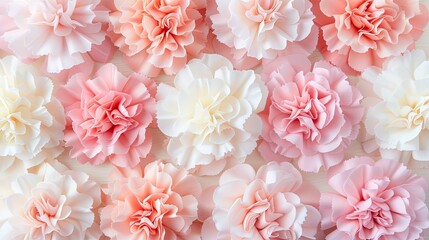 Vibrant carnations in full bloom pattern
