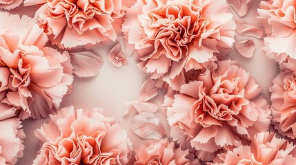 High-resolution image of coral carnations