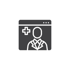 Online consultation vector icon