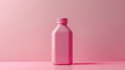 Modern medicine bottle on pink background - obrazy, fototapety, plakaty