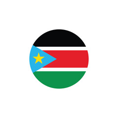 Fototapeta premium south sudan flag icon vector