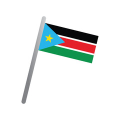 south sudan flag icon vector