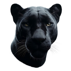 Fototapeta premium panther on the left side, isolated, transparent background. 