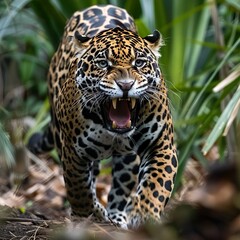 "Fierce Fury: The Roaring Jaguar"