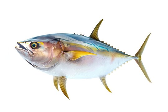 albacore fish on a white background
