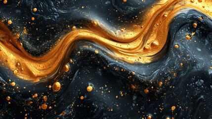 Intricately detailed fluid oil texture with vertical flow, bubbles, sharp focus, Ai Generated. - obrazy, fototapety, plakaty