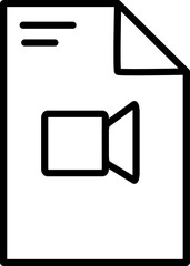 Video file line icon. Replaceable vector design.