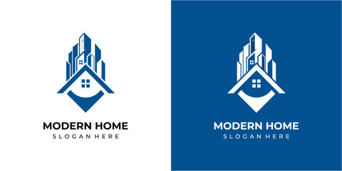 Real estate Building logo design inspiration. building logo design - obrazy, fototapety, plakaty