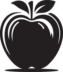 Apple Fruit line art silhouette Illustration Vector