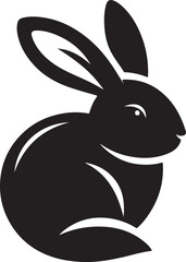 Bunny black silhouette Illustration Vector