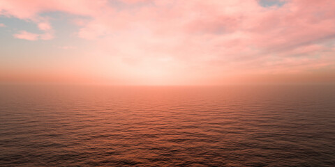 Dark clouds over a vast body of water at sunset 360 panorama vr environment map © eliahinsomnia