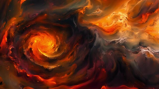 A dance of destruction and rebirth as the cinder swirls leave behind a hauntingly beautiful aftermath.