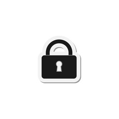 Lock, padlock icon isolated on transparent background