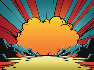 comic cartoon vector abstract background