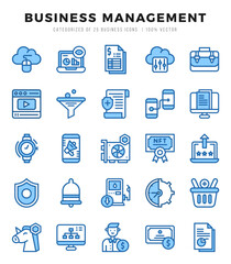 Business Management icons set for website and mobile site and apps.