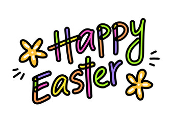 Happy Easter sticker text