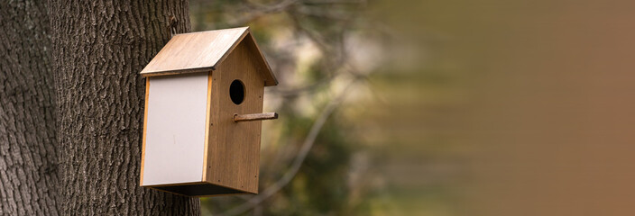 Wooden bird house