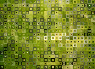 pattern from geometric shapes on green background - 755467142