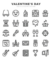 Valentine'S Day icon pack for your website. mobile. presentation. and logo design.