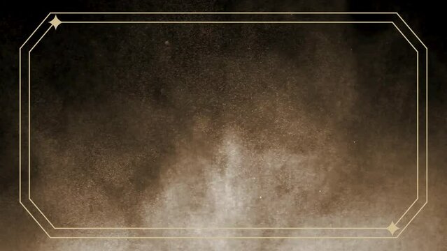 Sparkling Gold Rectangle Frame