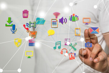 Protect Cloud Information Data Concept..