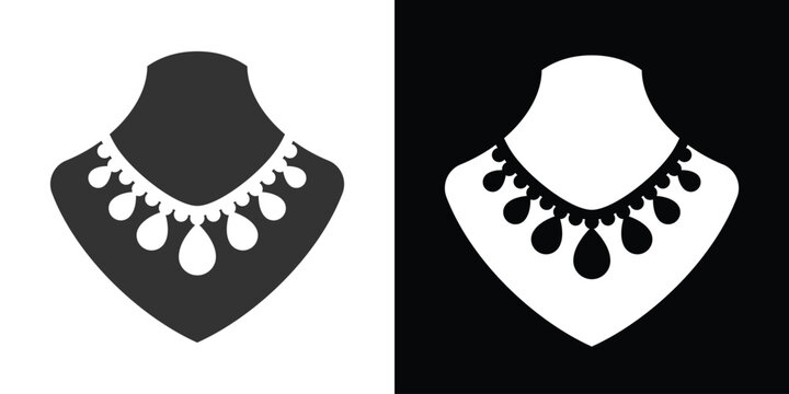 neckless dummy icon on black and white