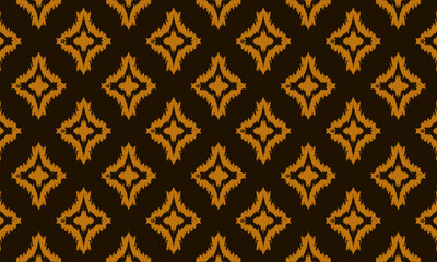 Ikat geometric folklore ornament. Tribal ethnic vector texture. Traditional Indonesian Batik seamless pattern.  Ethnic printing fabric textile vector. Bohemian fashion. Asian culture motif
