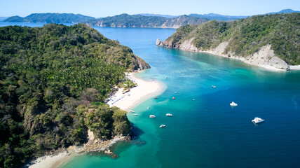 Drone shooting on the island of Tortuga Costa Rica.
