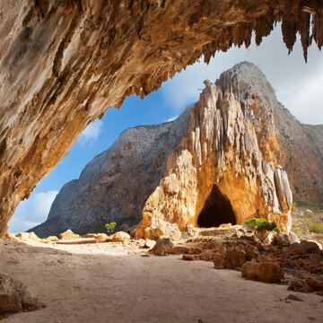 a limestone cave 석회암동굴