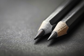 close up of two pencils