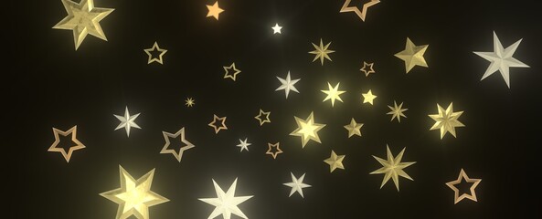 XMAS Stars - golden stars -